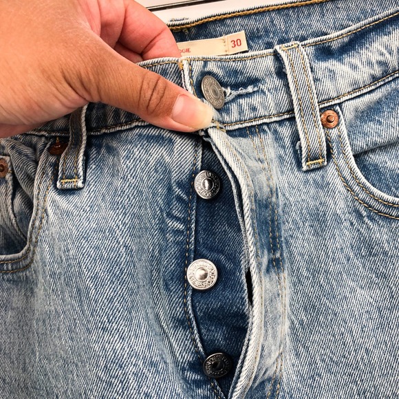 NWT Levi's Wedgie Button Fly Fit Ankle Jeans Size 30W High Rise - Picture 6 of 11